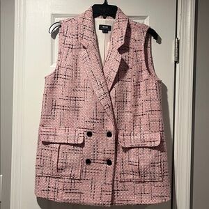 Maeve Tweed Vest from Anthropologie woman’s 10 pink